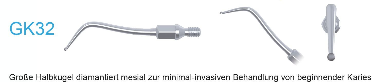 32 Ultraschallspitze - Halbkugel diamantiert für beginnende Karies - mesial - Image 2